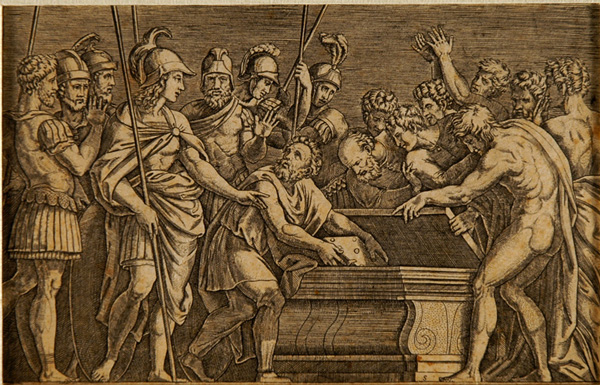 Delaune Etienne - Alessandro fa nascondere le opere di Omero